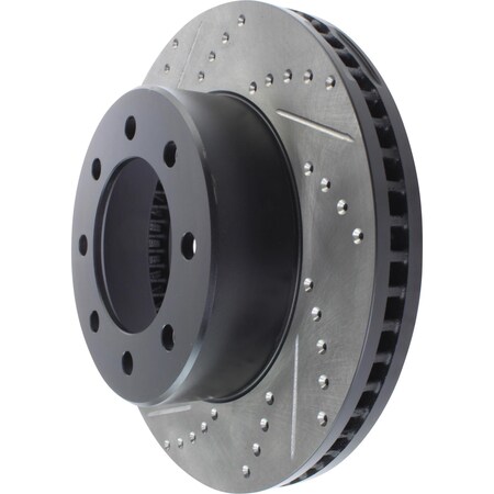 Centric StopTech Sport Drilled/Slotted Brake Rotor; Front Right, StopTech 127.67072R